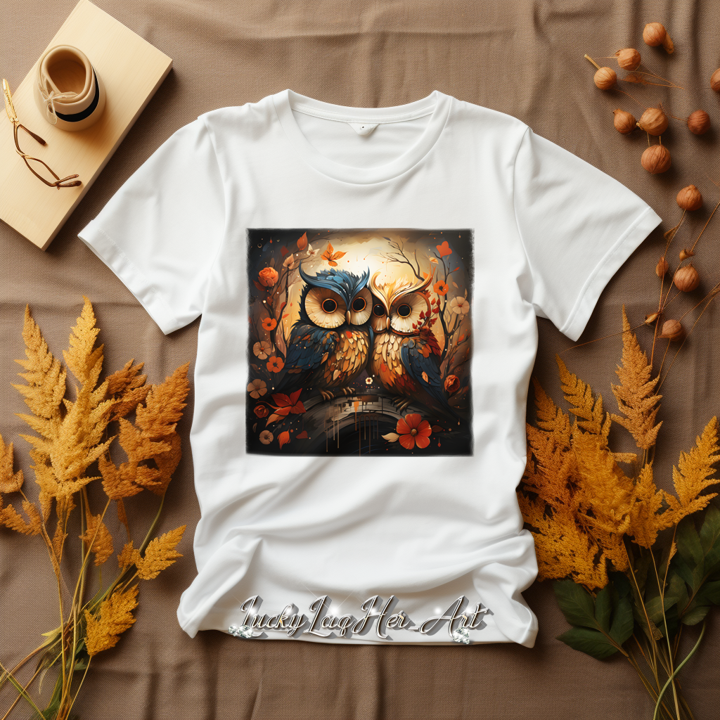 Autumn Owls T-Shirts v2 - Gildan