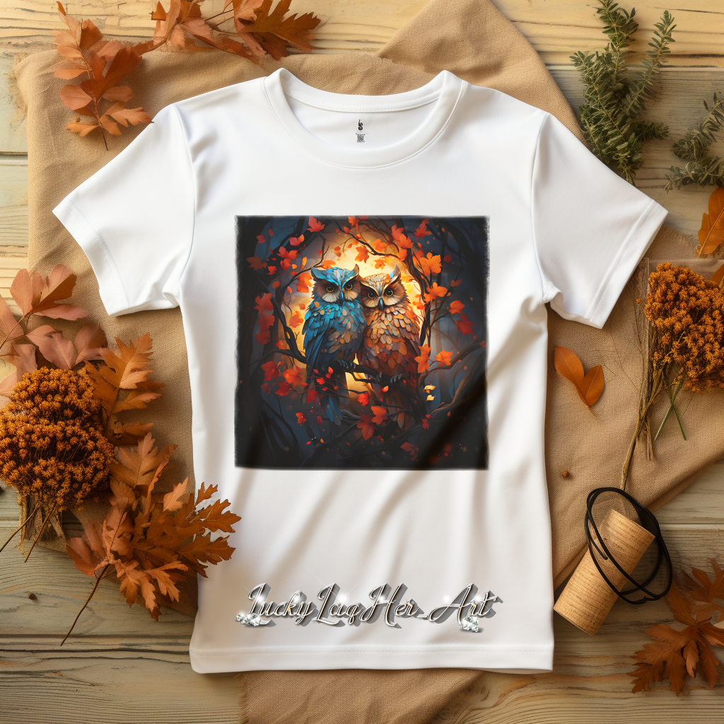 Autumn Owls T-Shirts v3 - Gildan