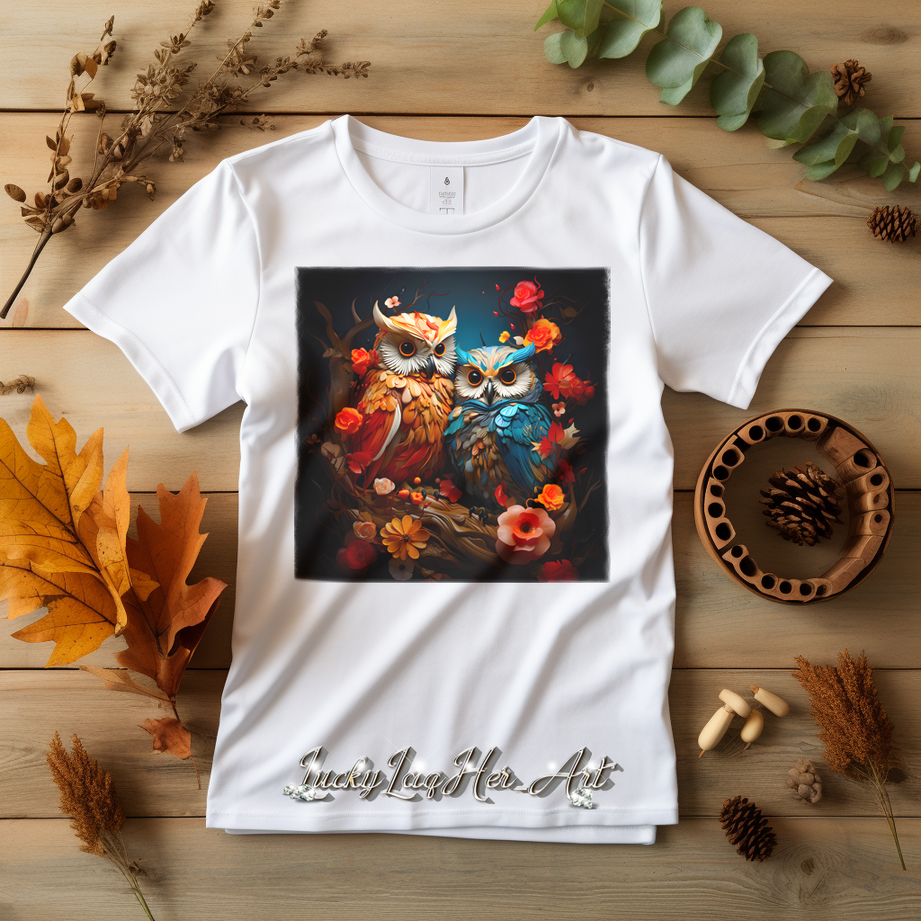 Autumn Owls T-Shirts v4 - Gildan