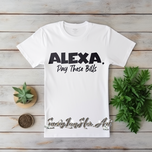 Alexa Bills TShirt - Black Text