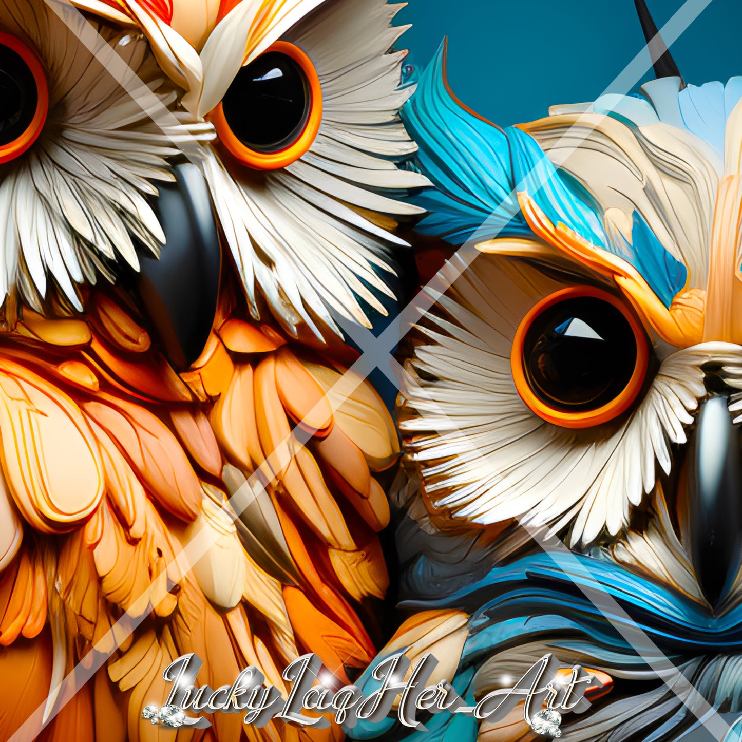 Autumn Owls Wall Art v4