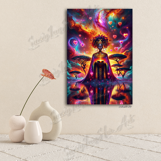 Celestial Majesty: Afro-Futurism Inspiration Wall Art - v1