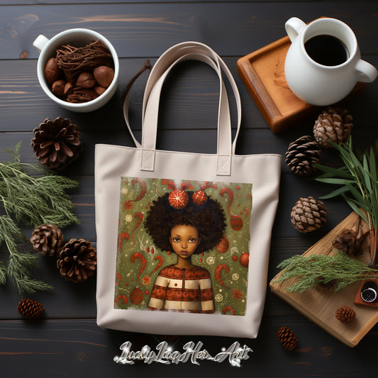 Folk Art Christmas Tote v1