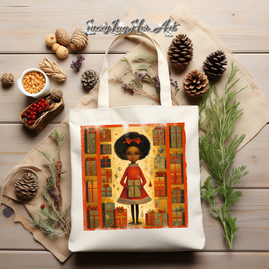 Folk Art Christmas Tote v2