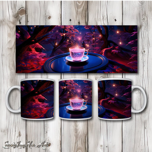 Cosmic Coffee Cups Mug Wrap v2 - 11oz