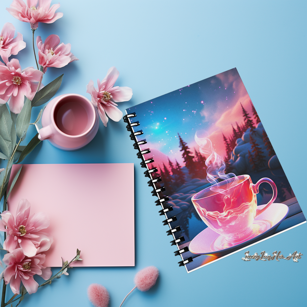 Cosmic Coffee Cup Notebook v4