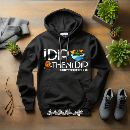 I Dip - Hoodie Illustration - White