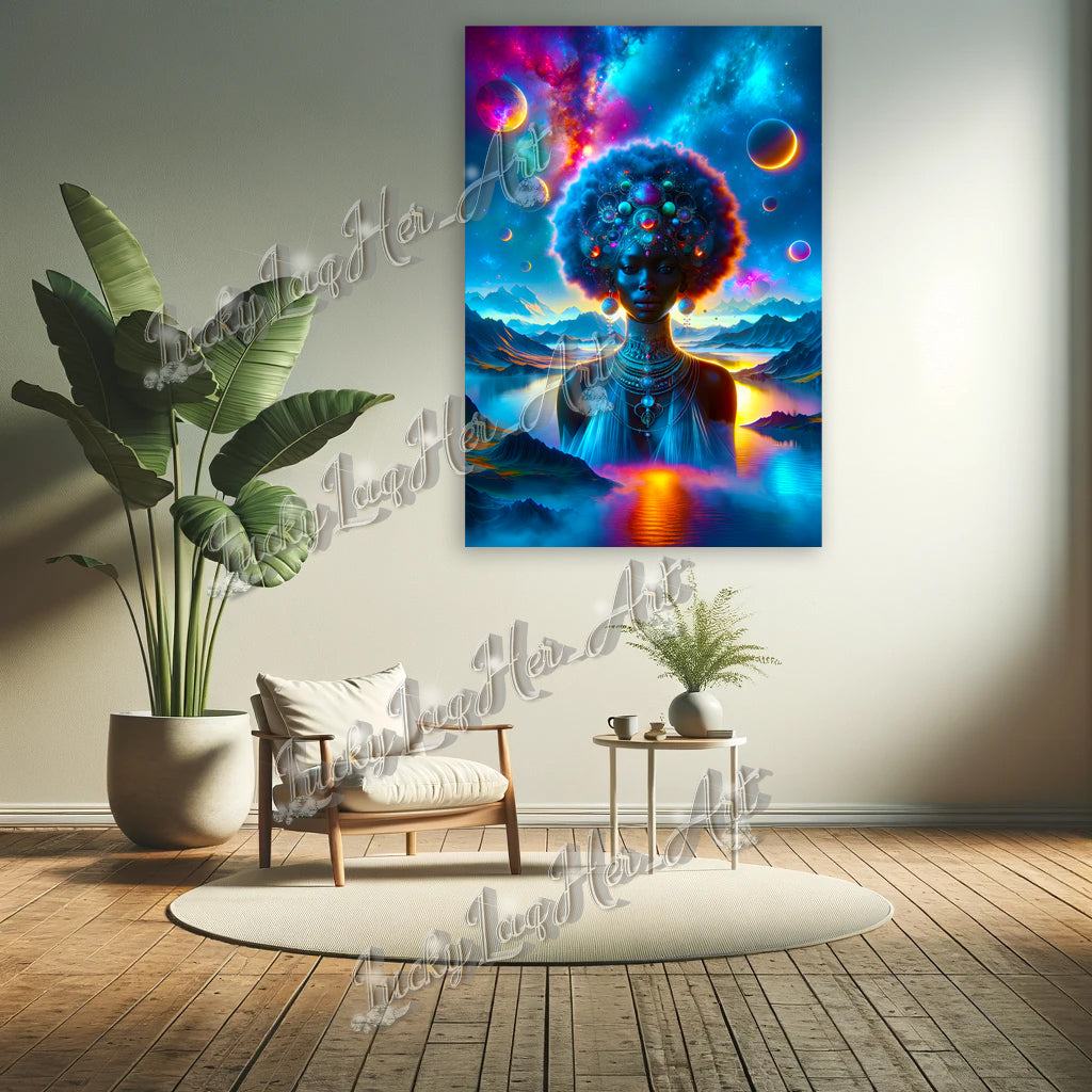 Empyrean Elegance: Cosmic-Inspired Wall Art Print for Modern Home Decor - v2