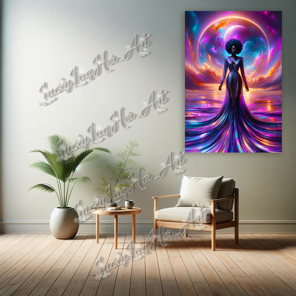 Empyrean Elegance: Cosmic-Inspired Wall Art Print for Modern Home Decor - v3