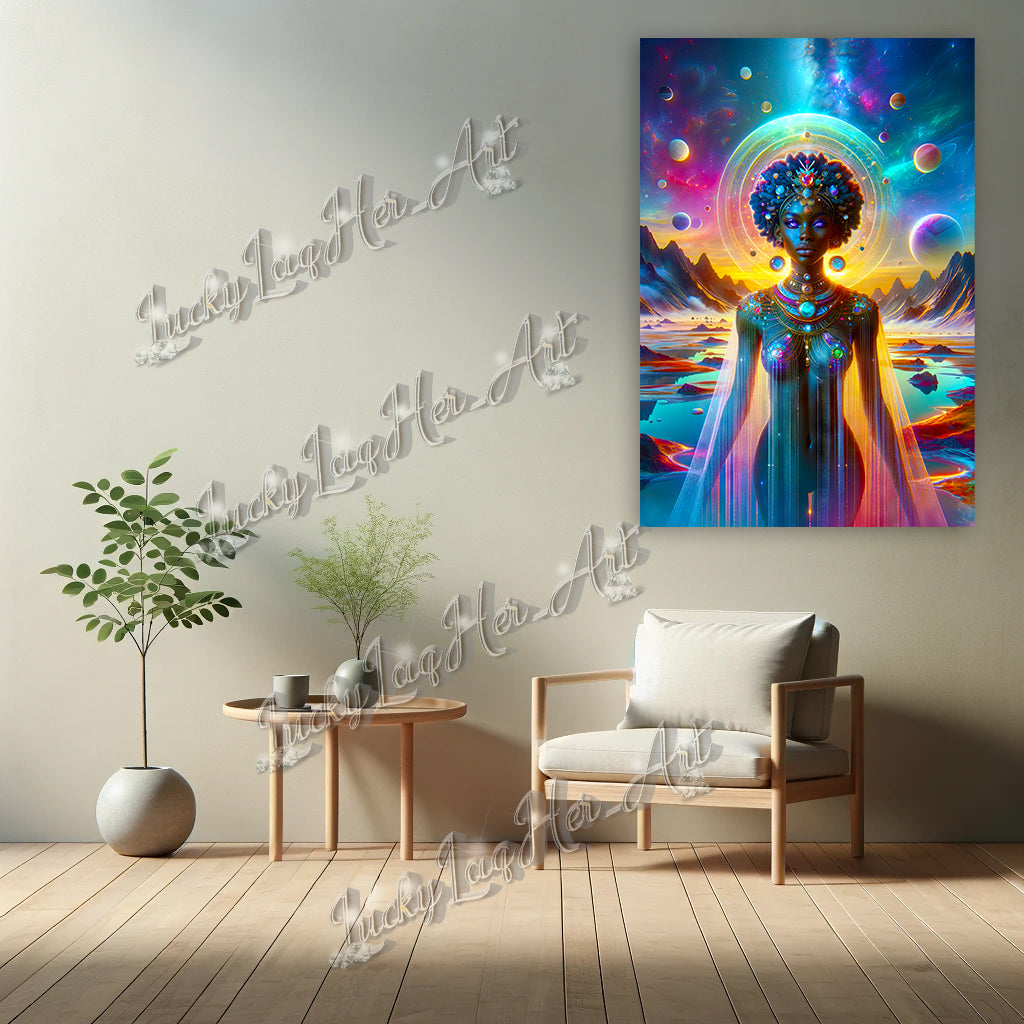 Empyrean Elegance: Cosmic-Inspired Wall Art Print for Modern Home Decor - v4