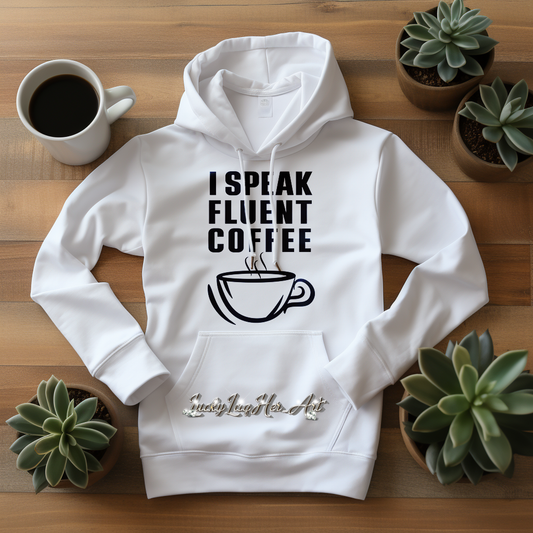 I Speak Fluent Coffee Small Cup - Black - Hoodie