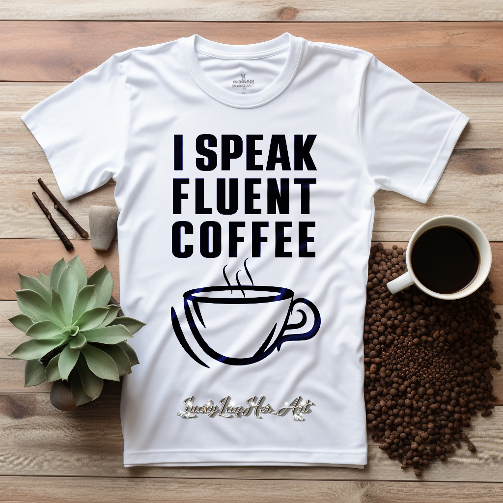 I Speak Fluent Coffee Small Cup - Black - TShirt