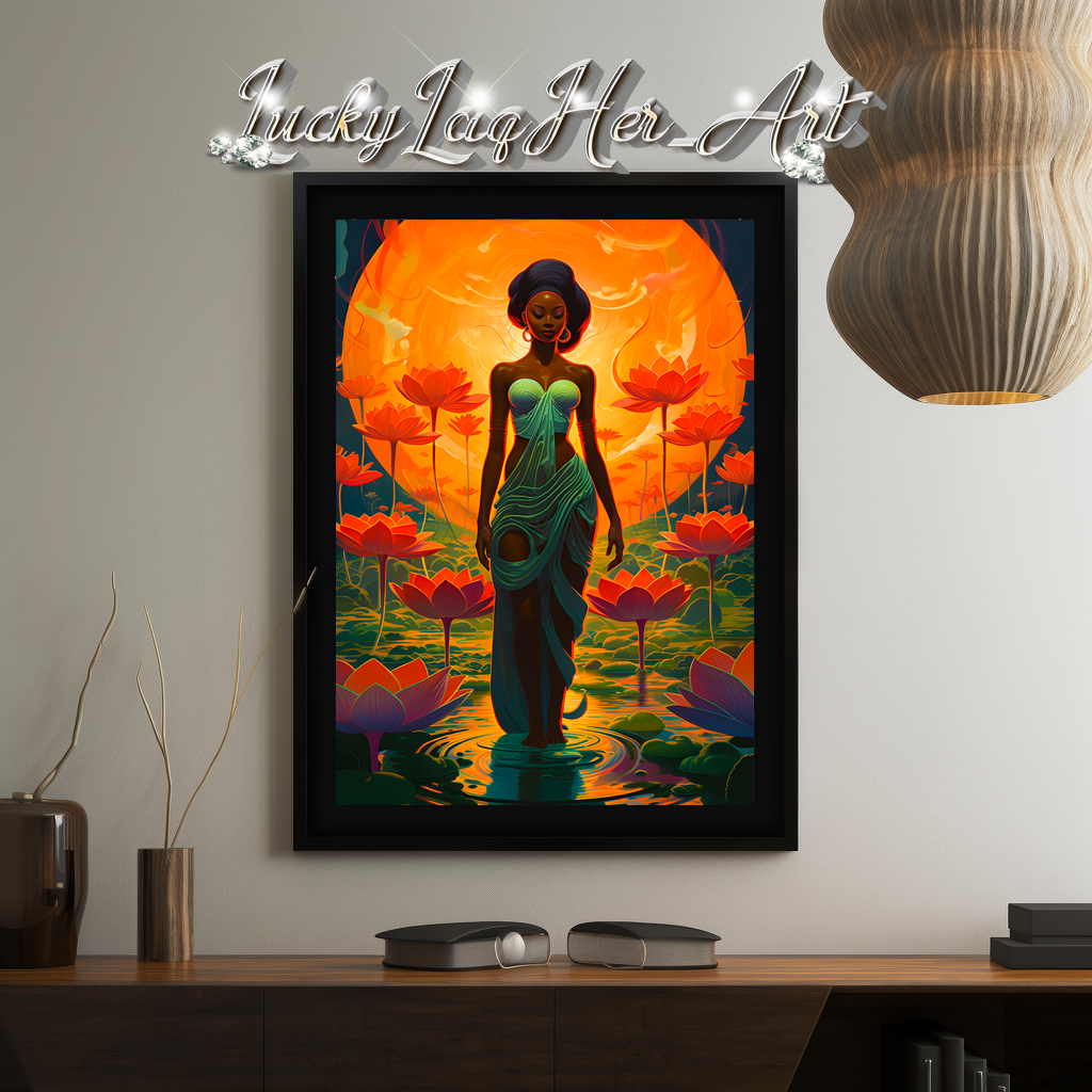 Lotus Goddess v3 - Wall Art