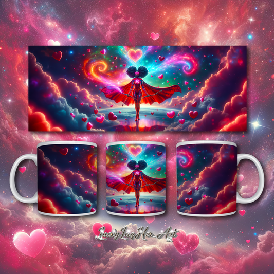 Heartstring Archer - Cosmic Love Cupid Coffee Mug - v1 - 15oz