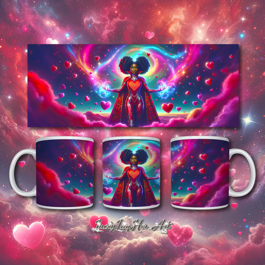 Heartstring Archer - Cosmic Love Cupid Coffee Mug - v2 - 11oz