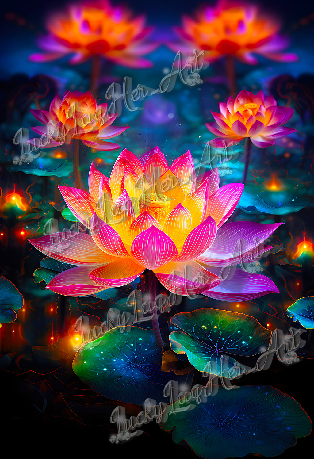 Lotus Flower v1 - Wall Art