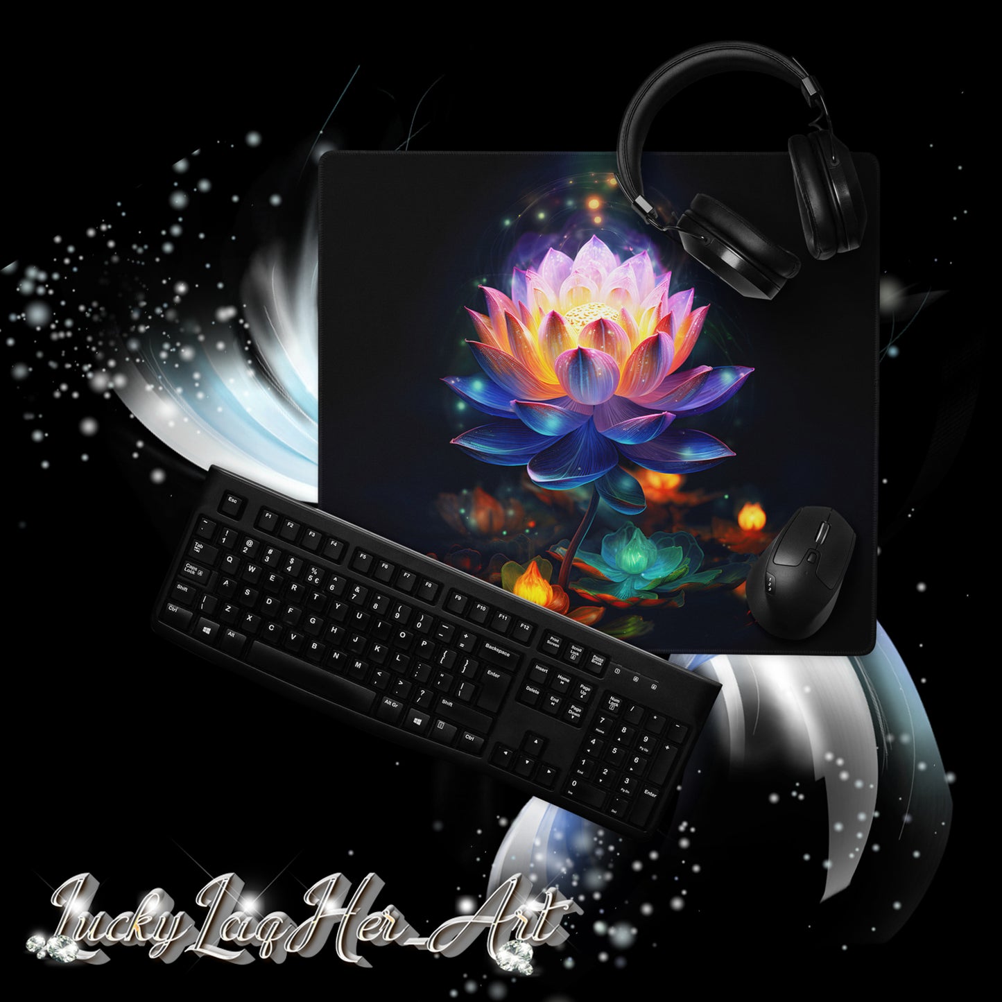 Lotus Flower Gaming Pad v4 - Small