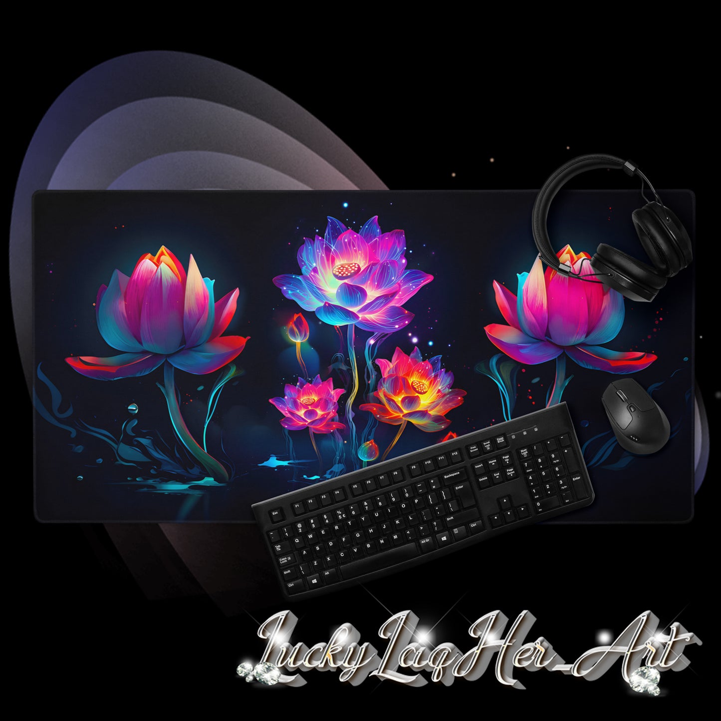 Lotus Flower Gaming Pad v3 - Large