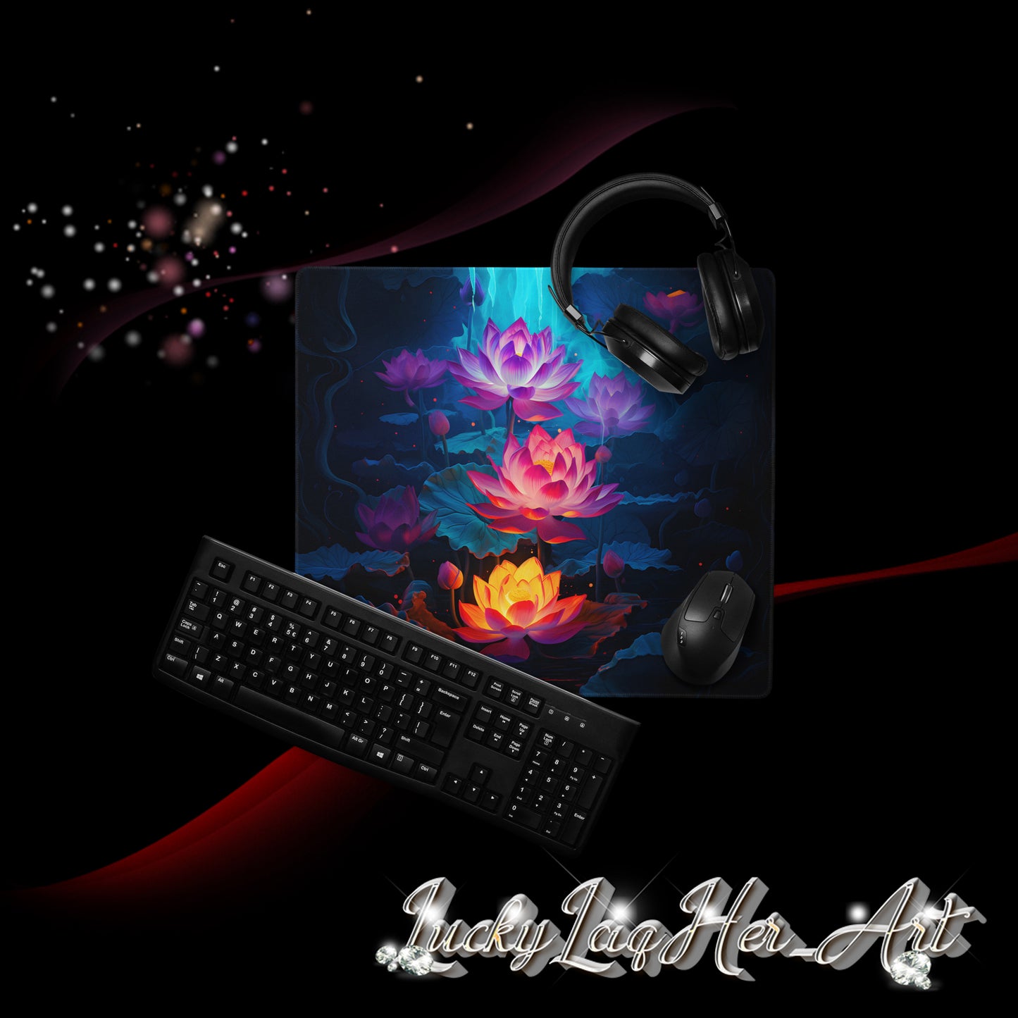 Lotus Flower Gaming Pad v2 - Small