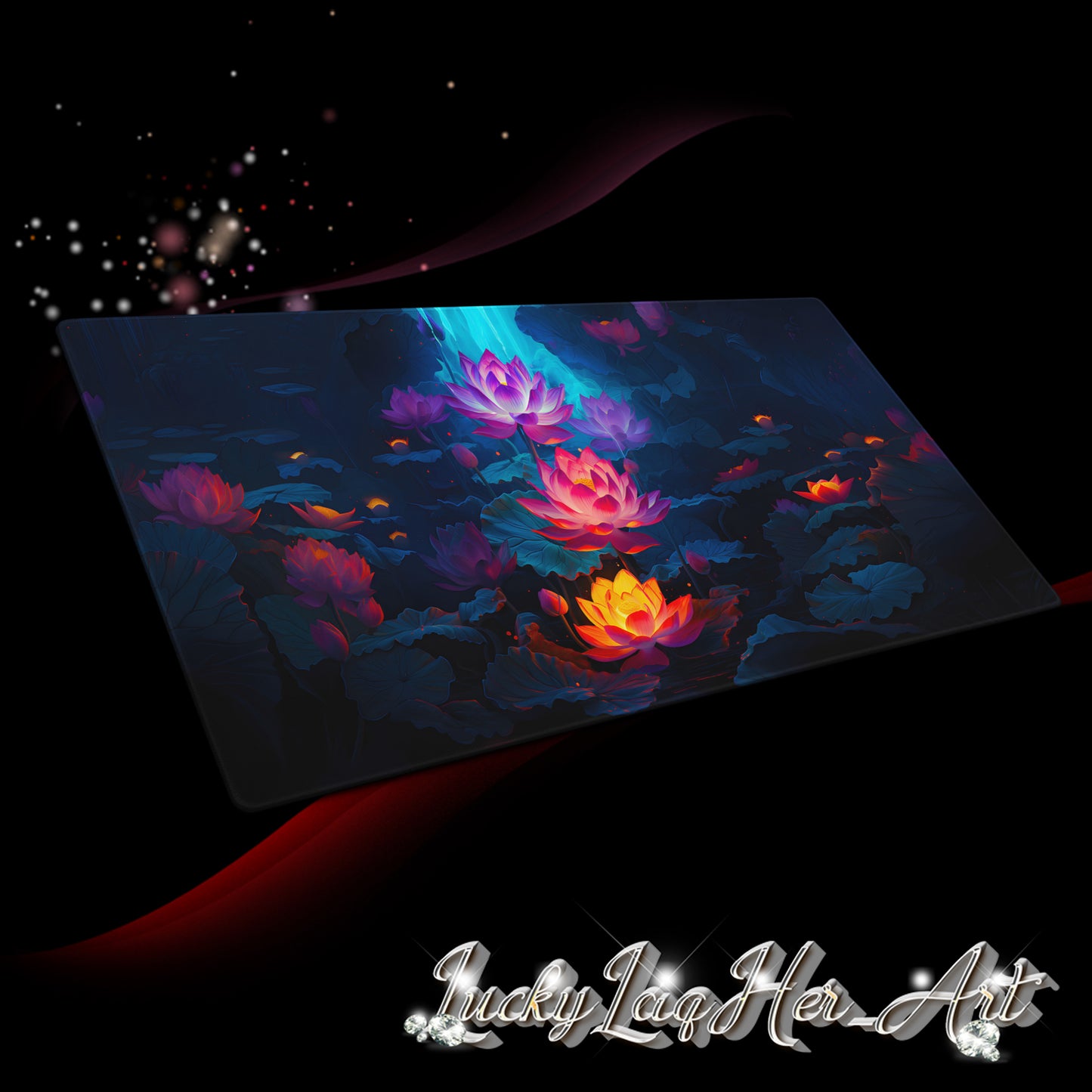 Lotus Flower Gaming Pad v2 - Large