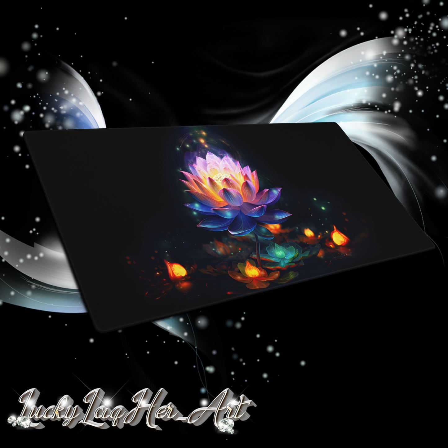 Lotus Flower Gaming Pad v4 - Large