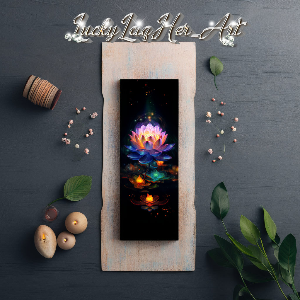 Lotus Flowers Yoga Mat v4 - Vertical