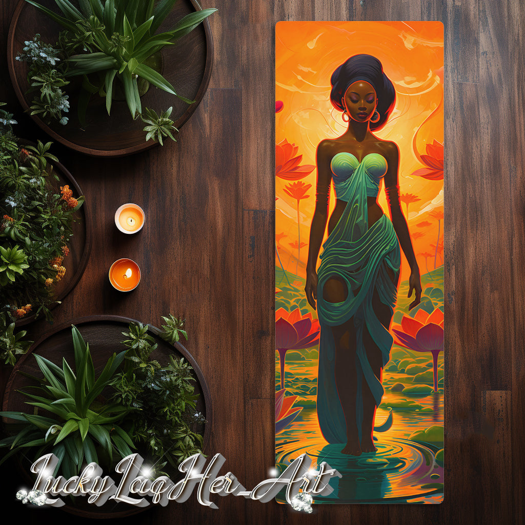 Lotus Goddess Yoga Mat v3 - Vertical