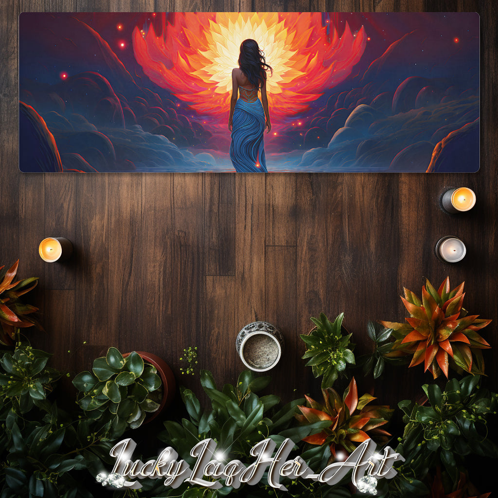 Lotus Goddess Yoga Mat v4 - Horizontal