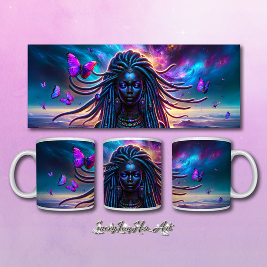 Mystic Moth Empress Mug: Sip in the Essence of Fantasy - v1 - 11oz