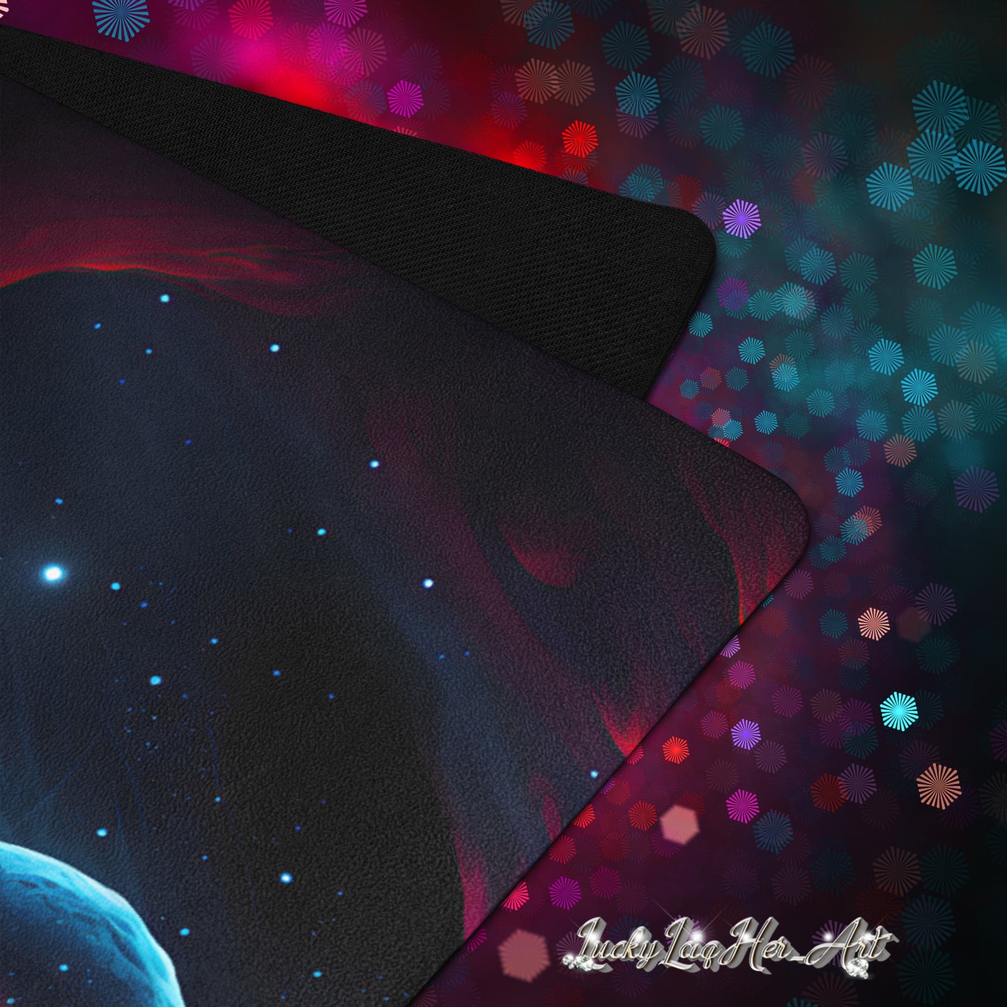 Galaxy Mushrooms Yoga Mat v2 - Vertical