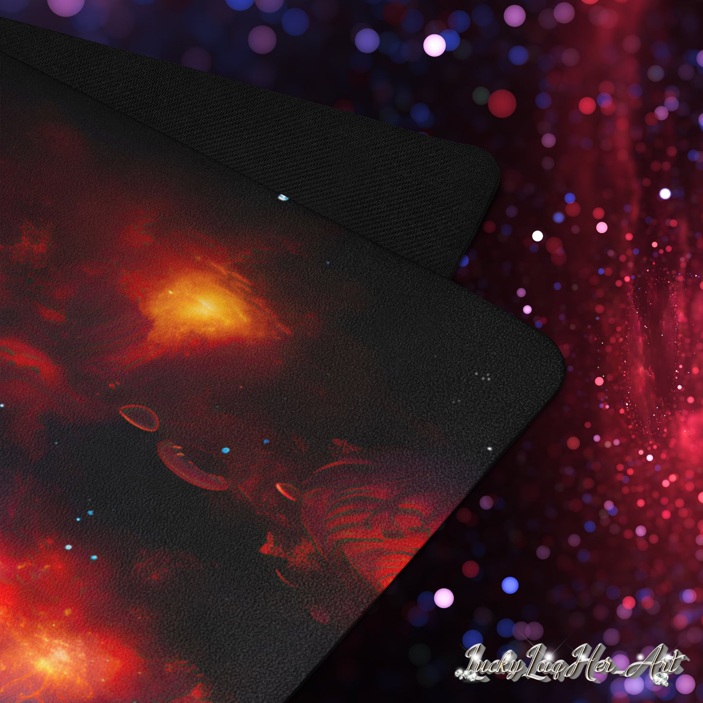 Galaxy Mushrooms Yoga Mat v4 - Vertical