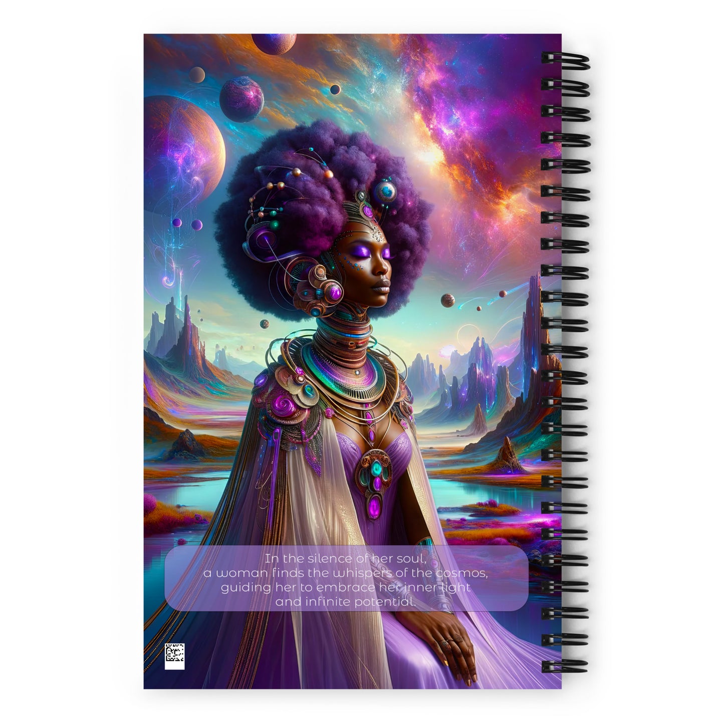 Empyrean Elegance | Cosmic Beauty Portrait for Personal Journey and Inspiration - Galactic Goddess Artwork v1