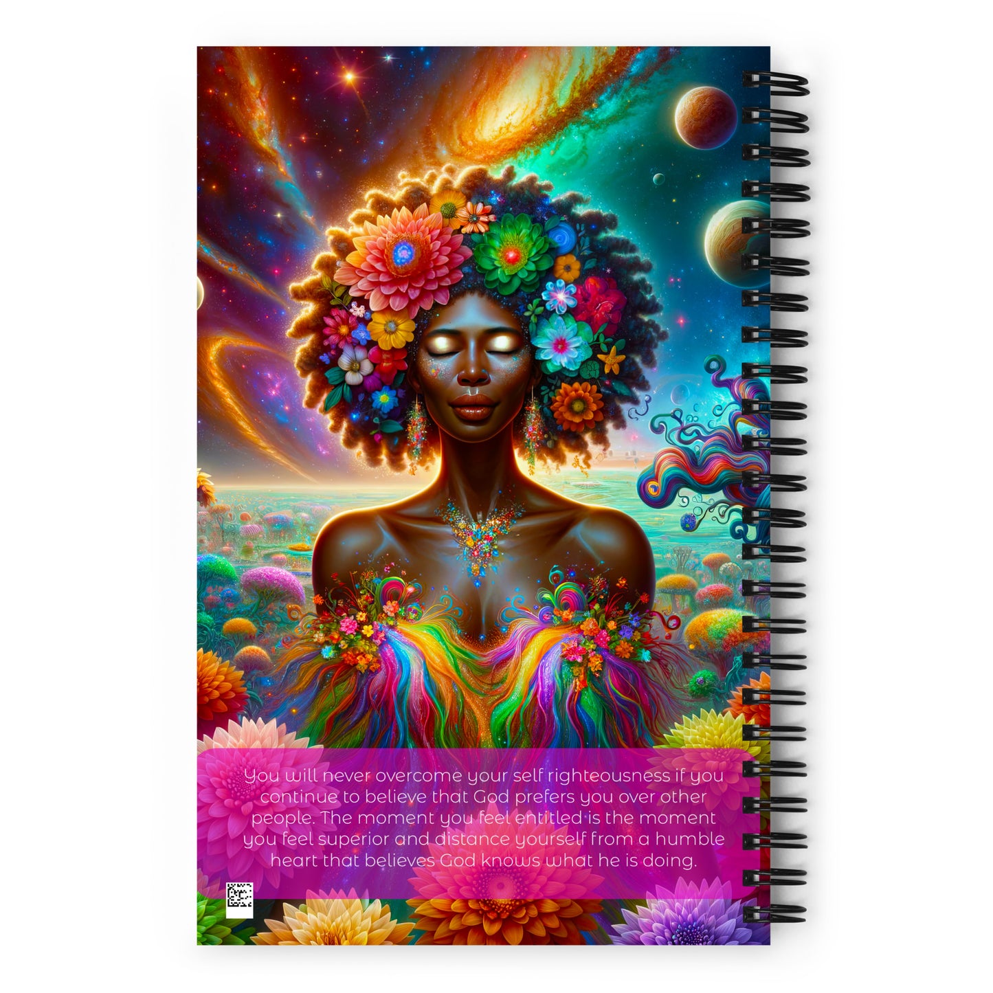 Enchanted Bloom Aura - Cosmic Rainbow Flower Goddess v2