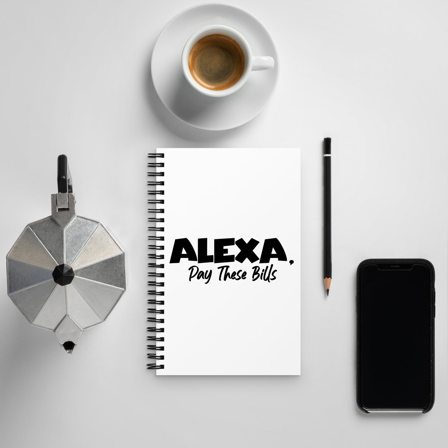 Alexa Bills - Notebook - Black