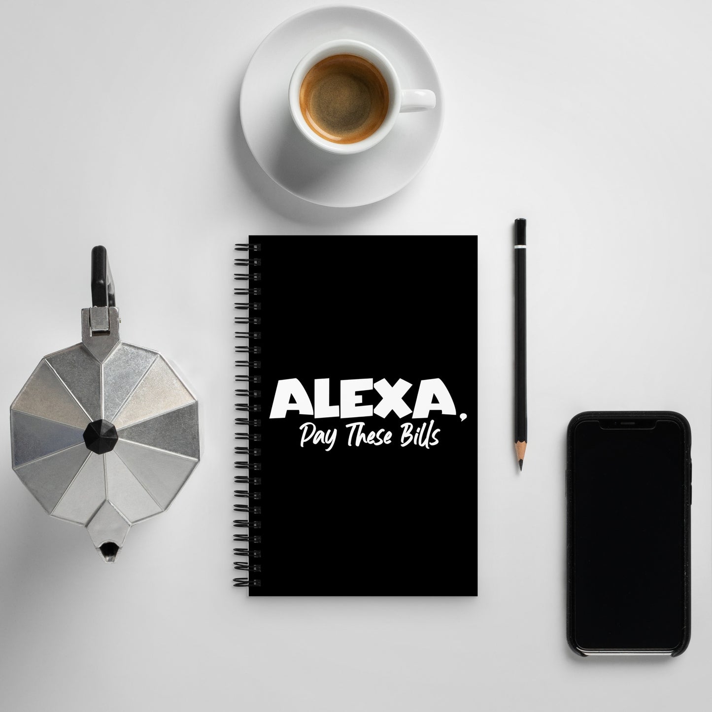 Alexa Bills - Notebook - White