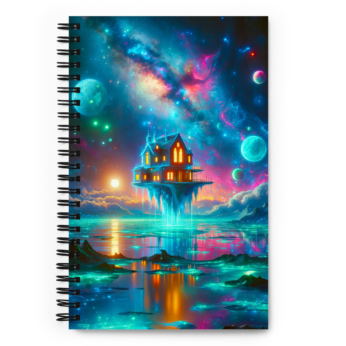 Cosmic Sanctuary: Interstellar Abode Amidst Nebulae - Journal/ Notebook v1