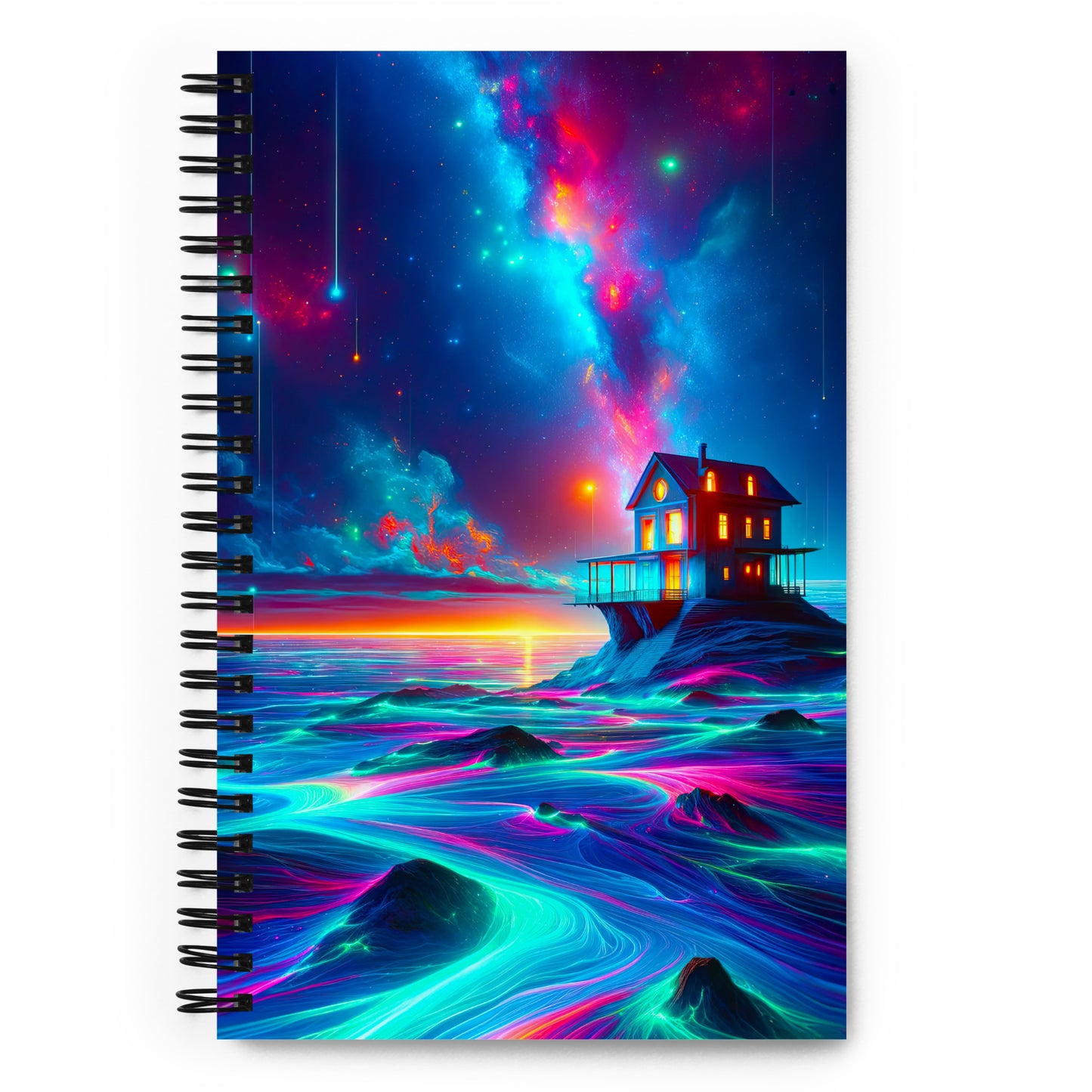 Cosmic Sanctuary: Interstellar Abode Amidst Nebulae - Journal/ Notebook v4