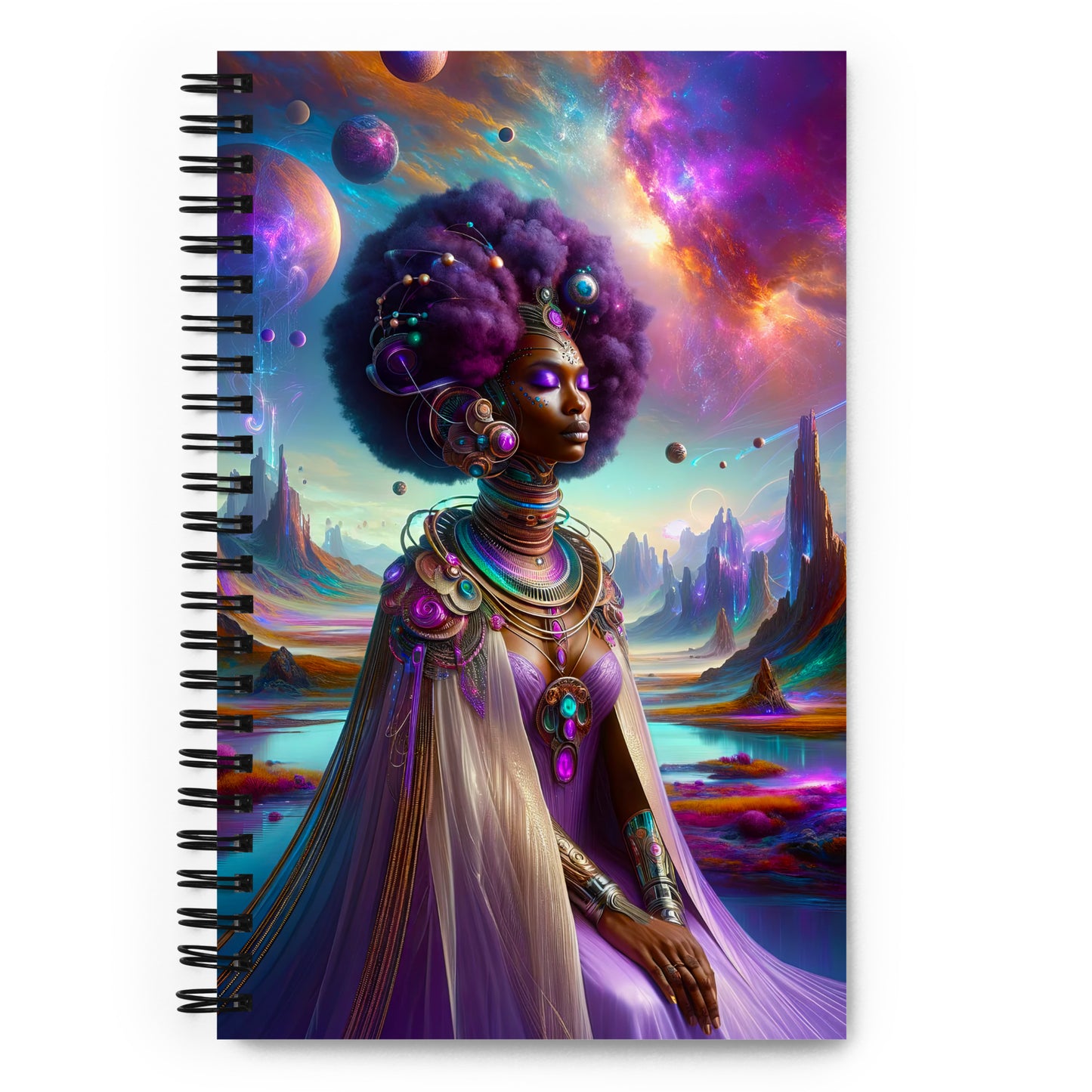 Empyrean Elegance | Cosmic Beauty Portrait for Personal Journey and Inspiration - Galactic Goddess Artwork v1