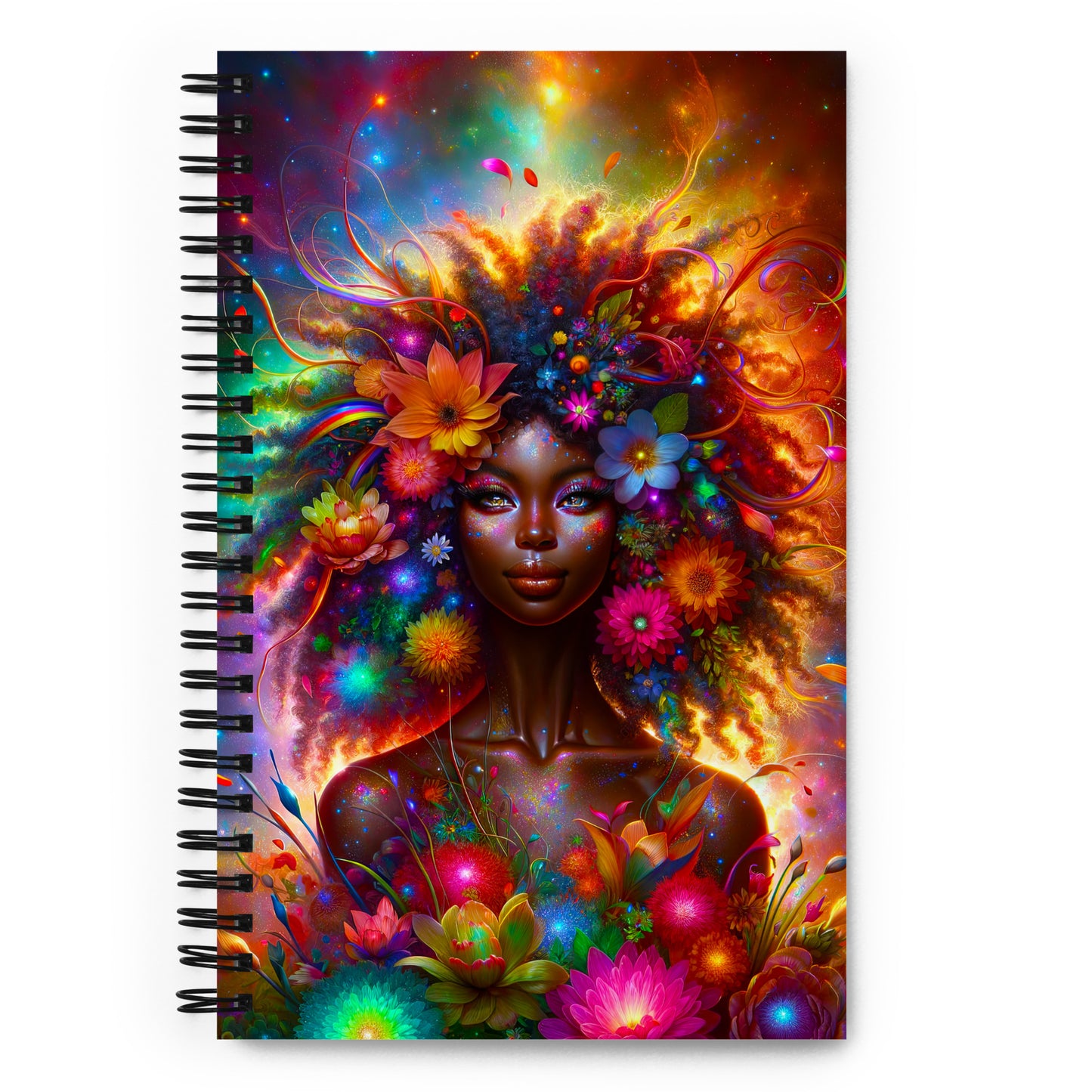 Enchanted Bloom Aura - Cosmic Rainbow Flower Goddess v3