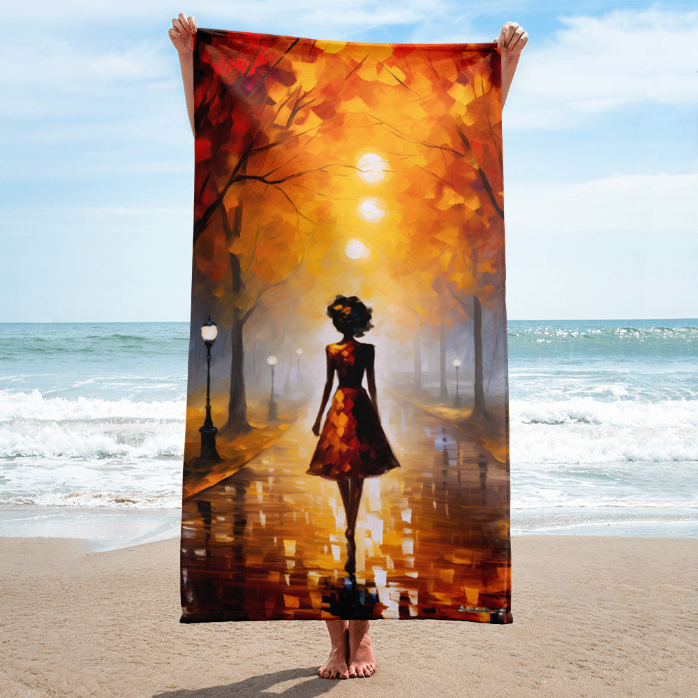 Autumn Park Stroll Towel v1