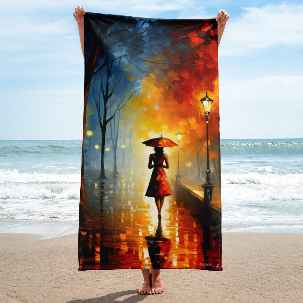 Autumn Park Stroll Towel v4