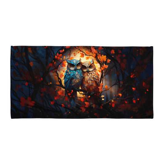 Autumn Owls Towels v3 -Horizontal