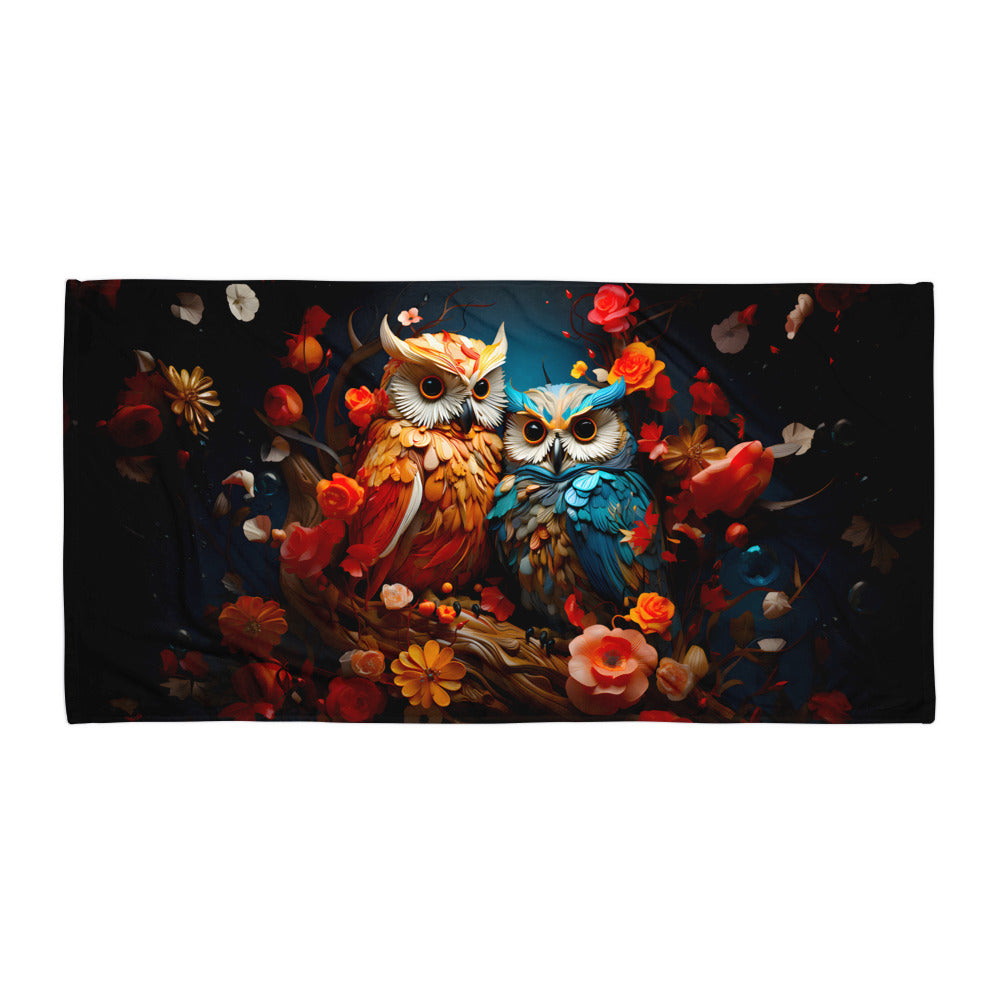 Autumn Owls Towels v4 -Horizontal