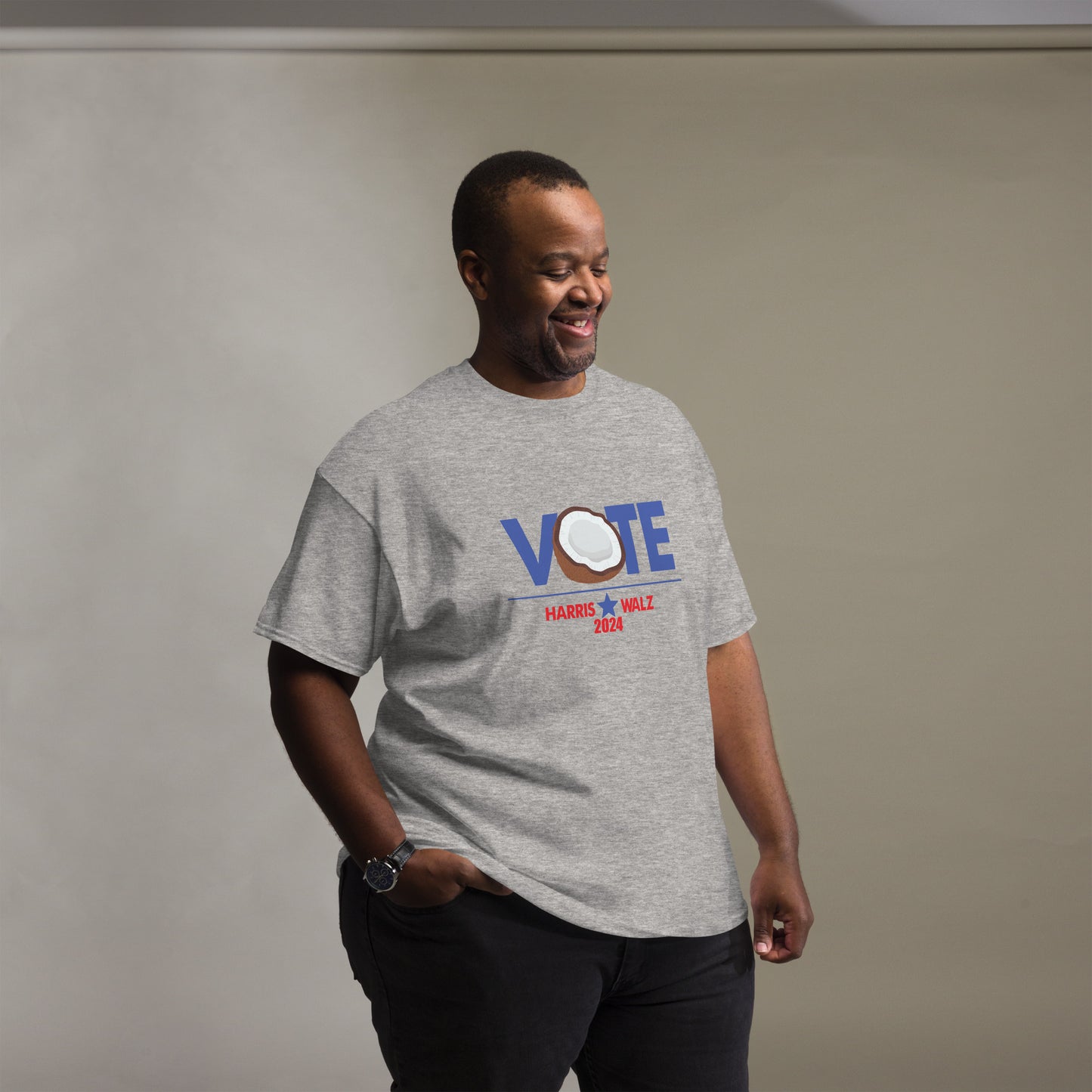 CocoVote 2024 Election T-Shirt - Fun Coconut Design for Harris Enthusiasts - Unisex - Gildan 5000