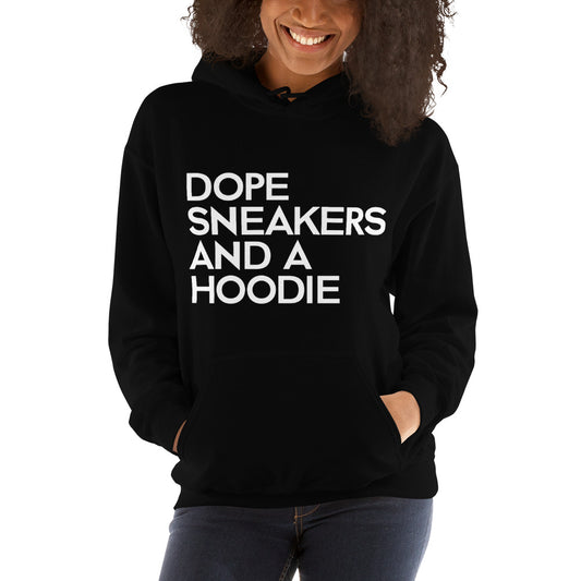 Sneaks and Hoodie - White Text Gildan