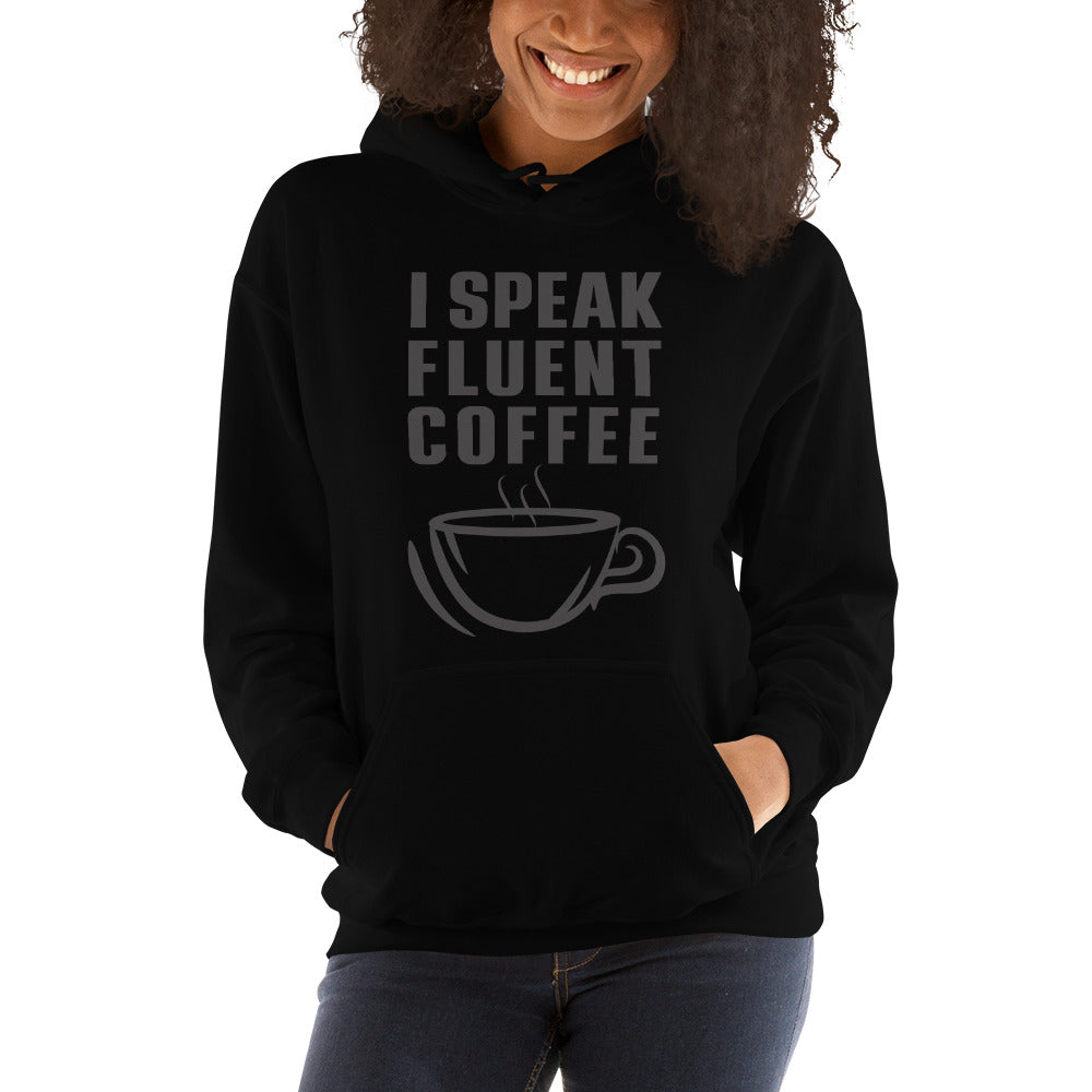 I Speak Fluent Coffee Small Cup - Black - Hoodie