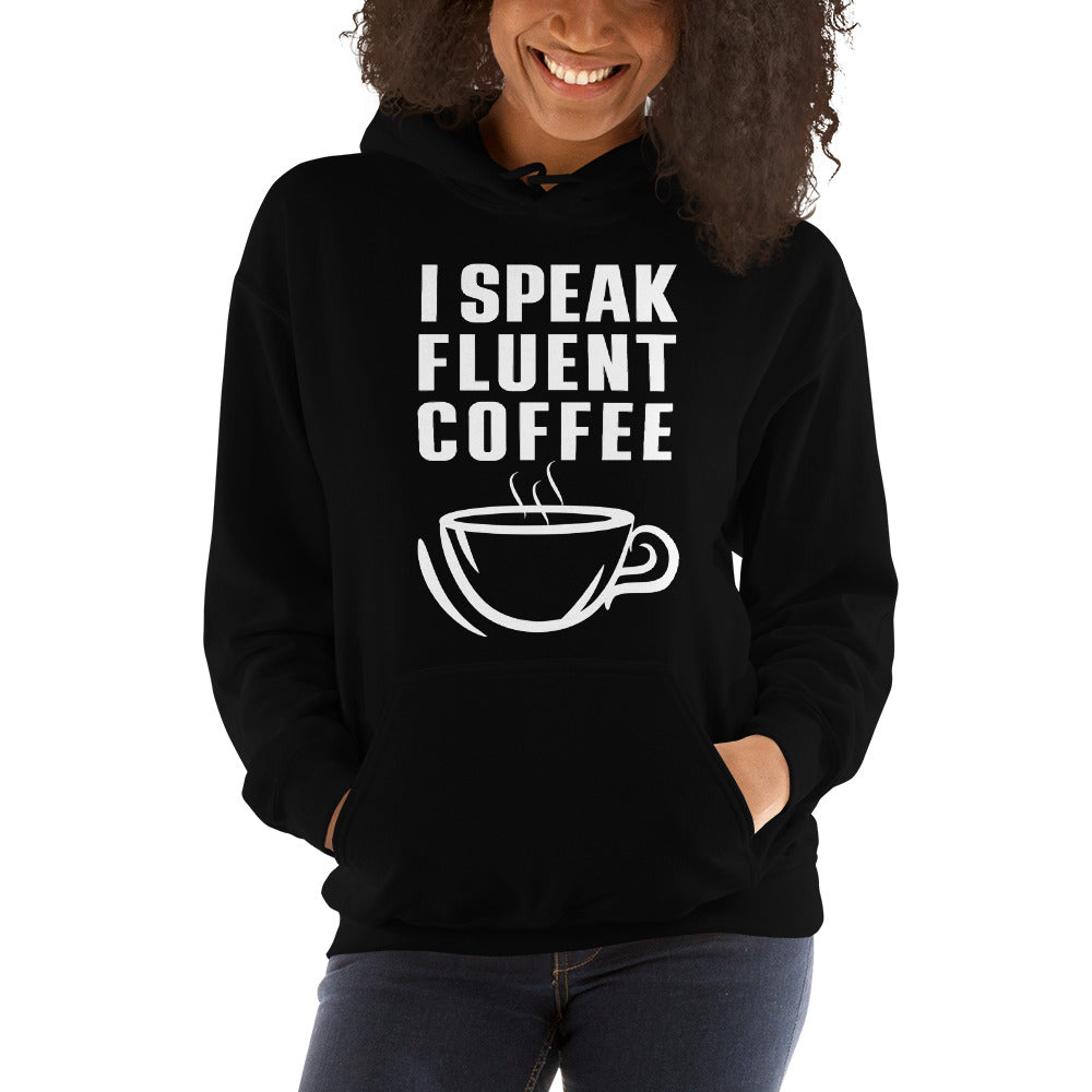 I Speak Fluent Coffee Small Cup - White - Hoodie