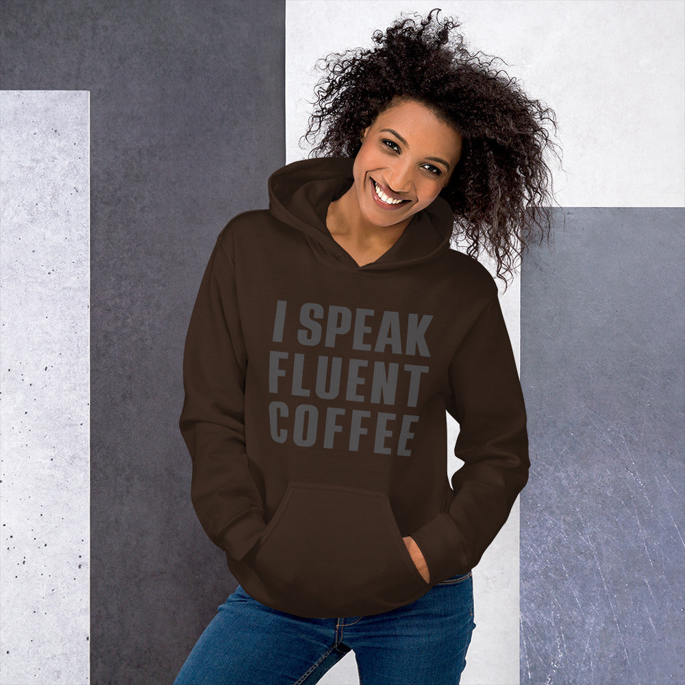 I Speak Fluent Coffee - White - Hoodie