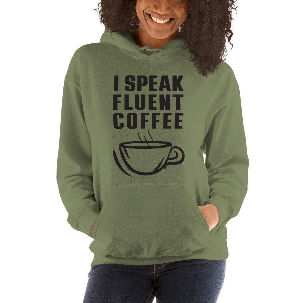 I Speak Fluent Coffee Small Cup - Black - Hoodie