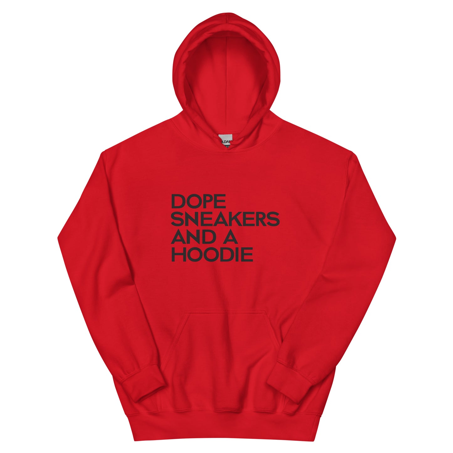 Sneaks and Hoodie - Black Text Gildan